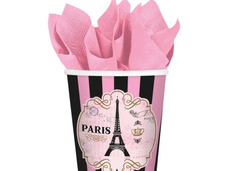 A Day In Paris Paper Cups 9oz, 8pcs Sale