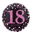 Pink Celebration 18 Holographic Foil Balloon 45cm Online Hot Sale