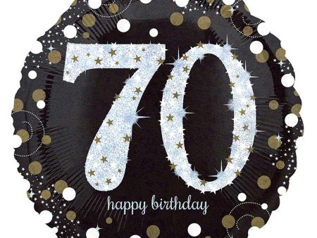 Sparkling 70 Birthday Multi Balloon 36in For Cheap