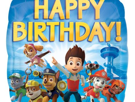 Paw Patrol Happy Birthday Square Balloon 18in For Discount