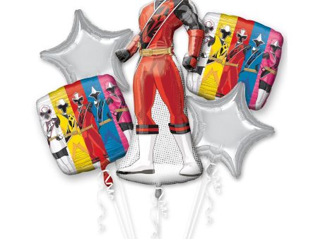 Power Rangers-Ninja Steel Balloon Bouquet 5pcs Fashion