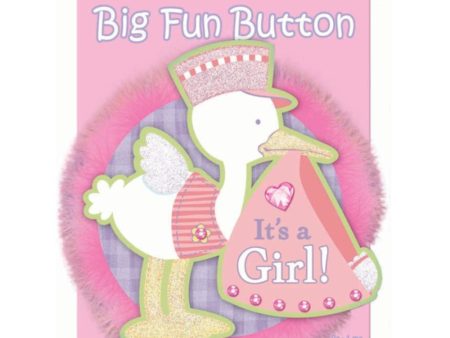 It s A Girl Big Fun Button Online Sale