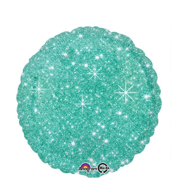 Faux Sparkle Green Foil Balloon 18in Online Sale