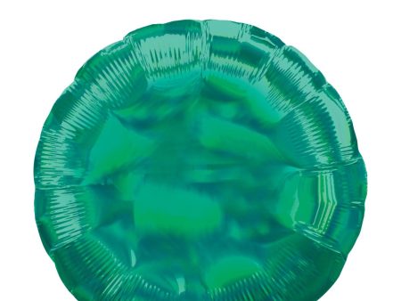 Green Iridescent Circle Foil Balloon 45cm Sale