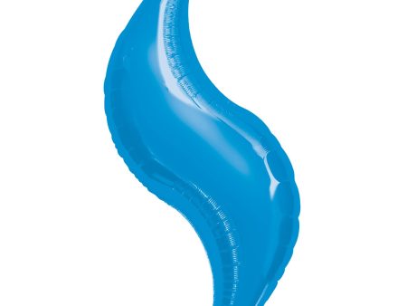 Blue Curve Super Shape Balloon 36in For Discount