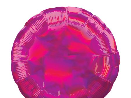 Magenta Iridescent Circle Foil Balloon 45cm Online