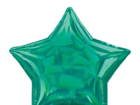 Green Iridescent Star Foil Balloon 45cm Online Hot Sale