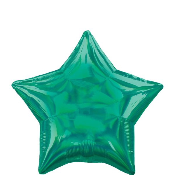 Green Iridescent Star Foil Balloon 45cm Online Hot Sale