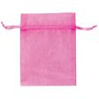 Bright Pink Organza Bags 24pcs Online Sale