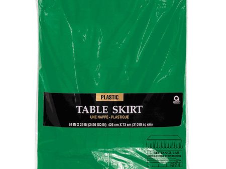 Festive Green Table Skirt 14  X 29 For Cheap